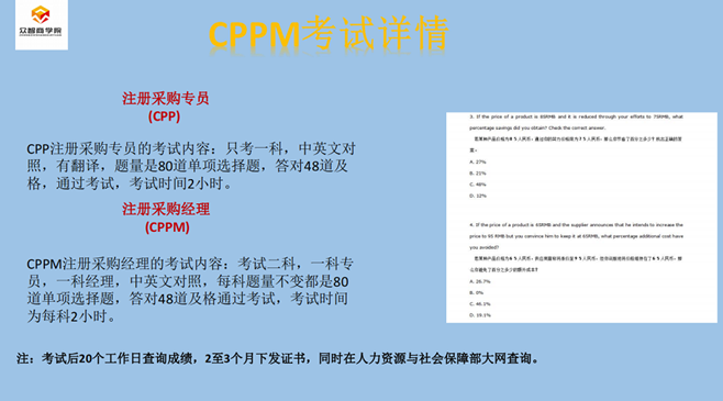 广州2023年下半年CPPM考试有多少道题（cppm考试内容）