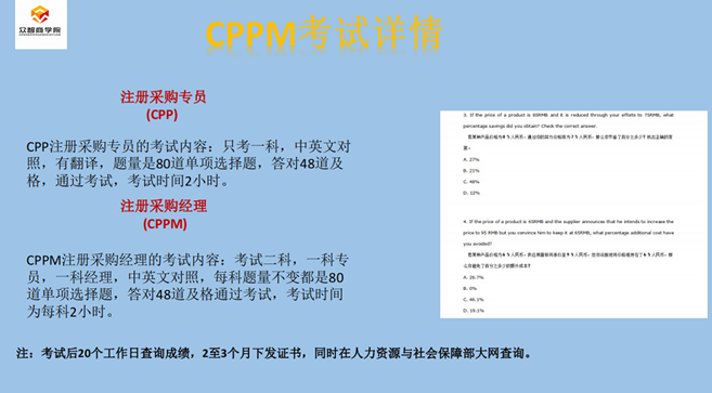 宁波2023年9月CPPM考试内容有哪些？（宁波cppm考试科目有哪些）